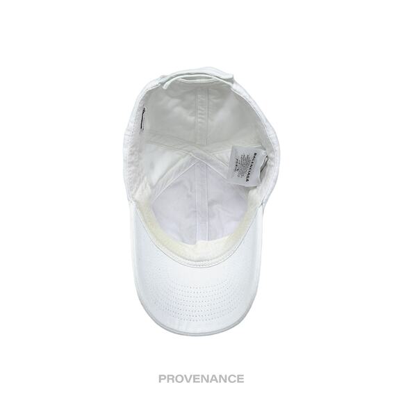 🔴 Balenciaga BB Logo Mode Embroidered Cap Hat - White - Picture 7 of 9